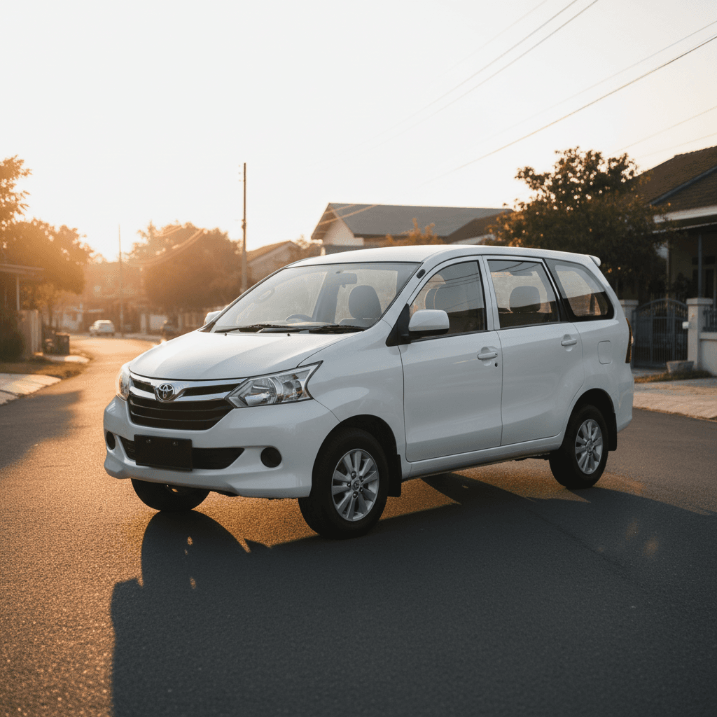 Avanza MPV in white for family and group rentals