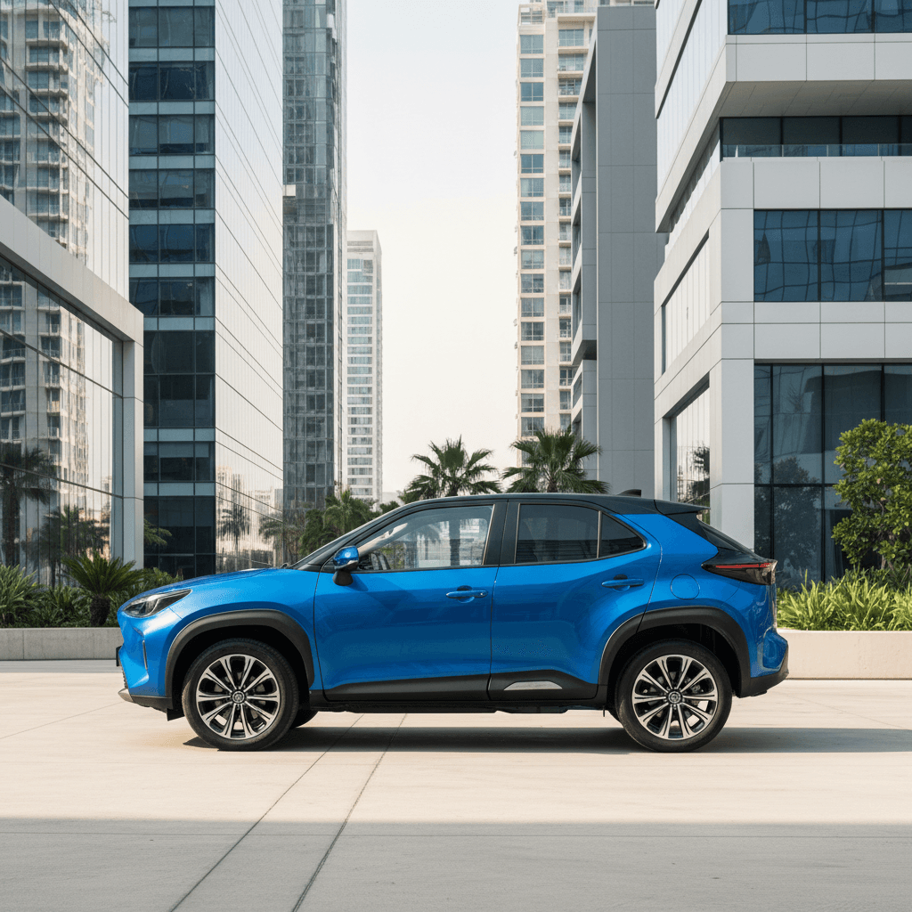 Yaris Cross compact SUV in blue