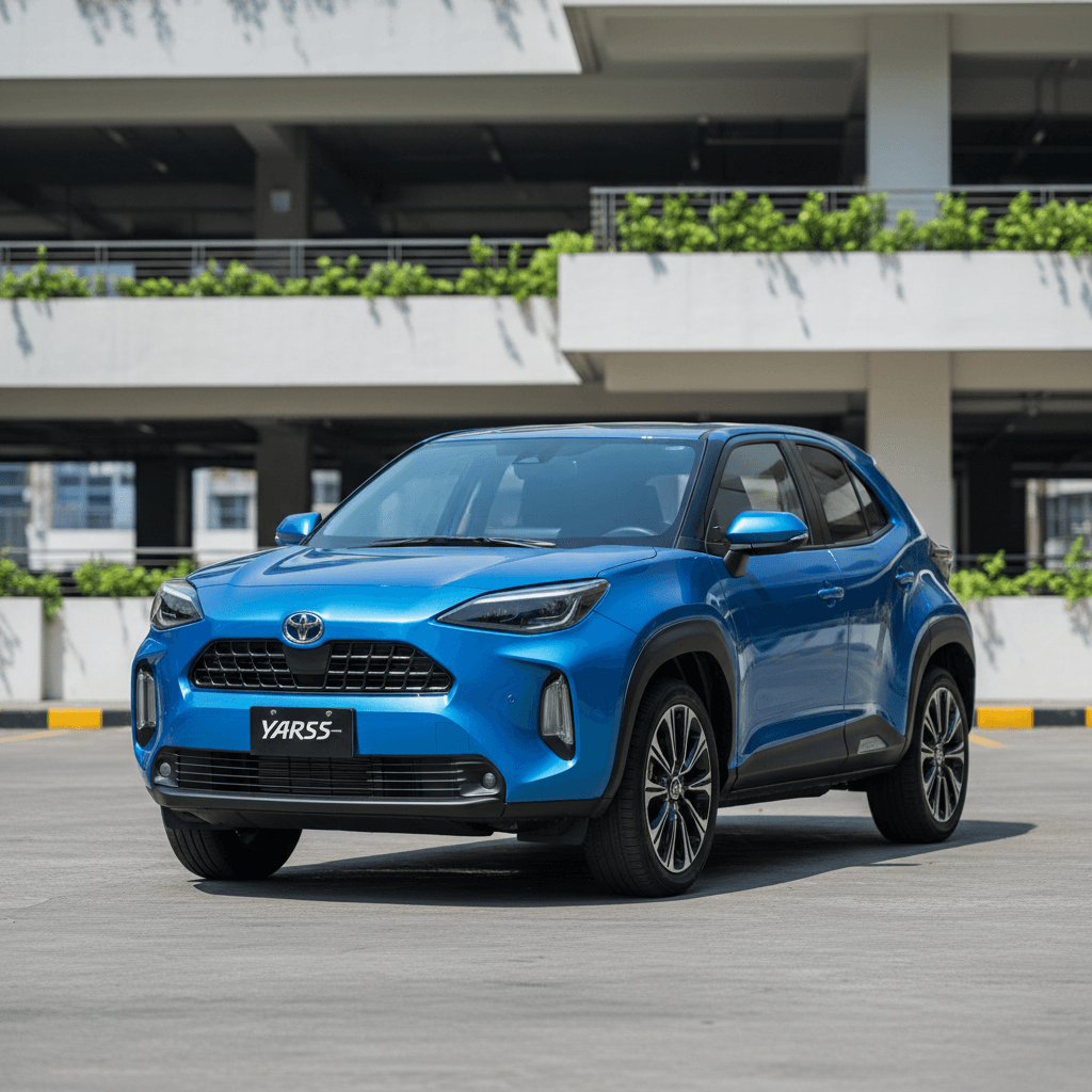 Yaris Cross automatic crossover in blue