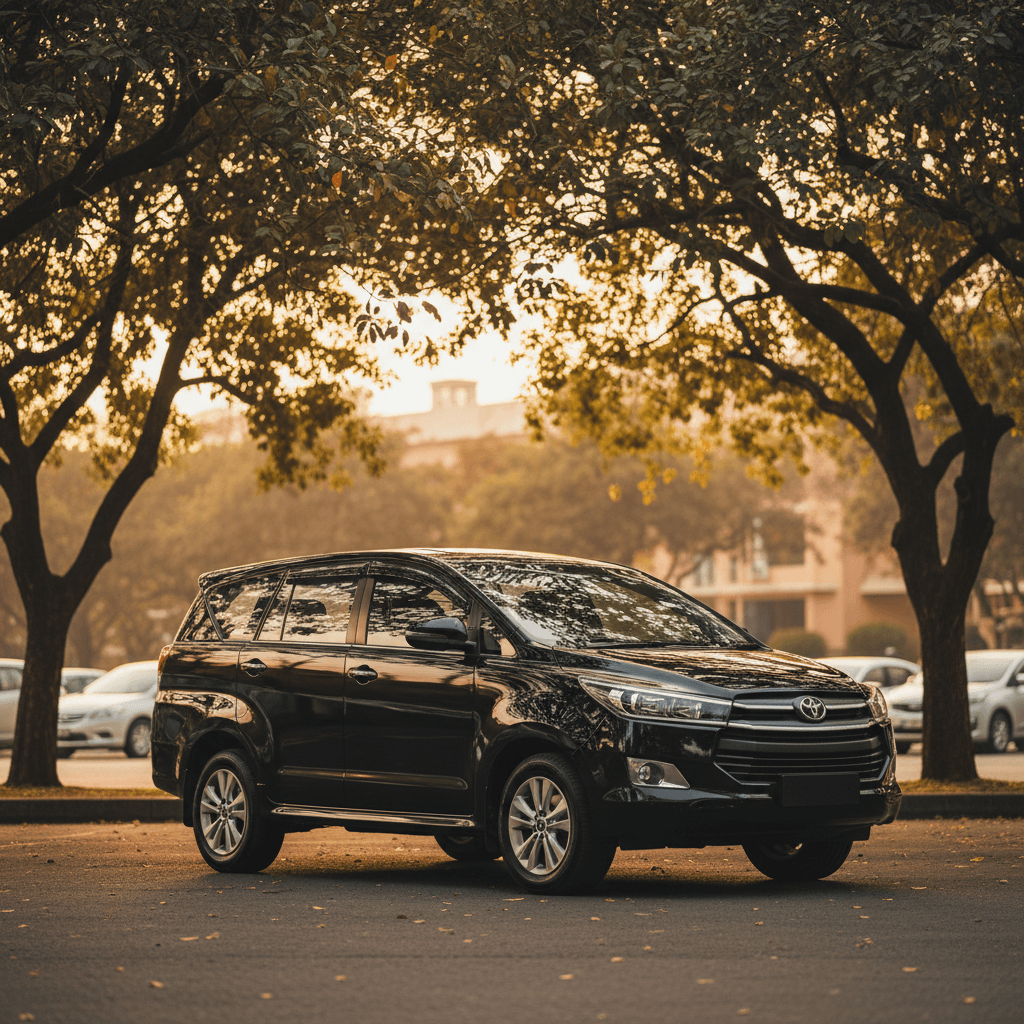 Innova SUV available in silver and black